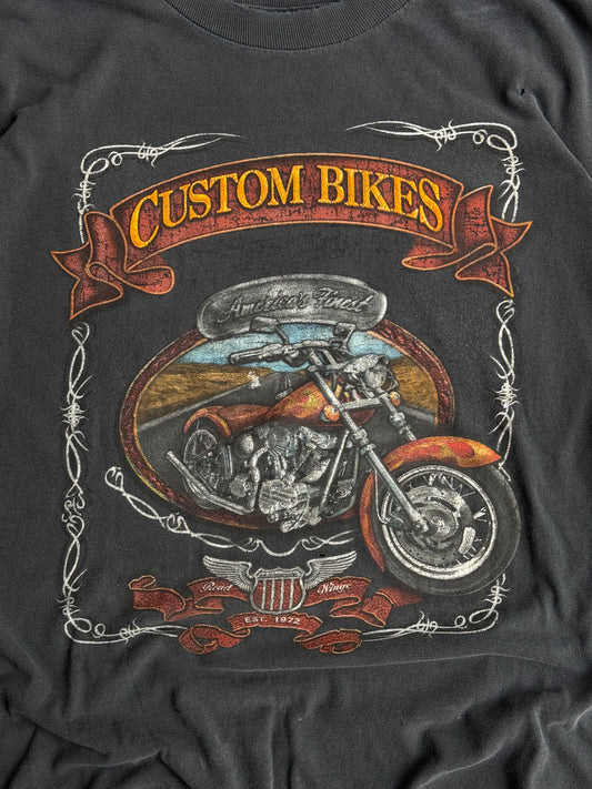 Vintage Faded Biker Tee - L