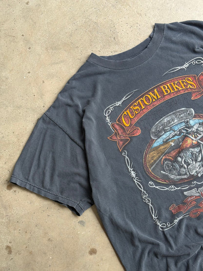 Vintage Faded Biker Tee - L