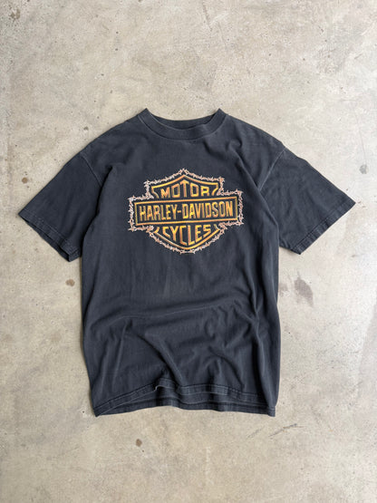 Vintage Harley Davidson Barbed Wire Tee - M