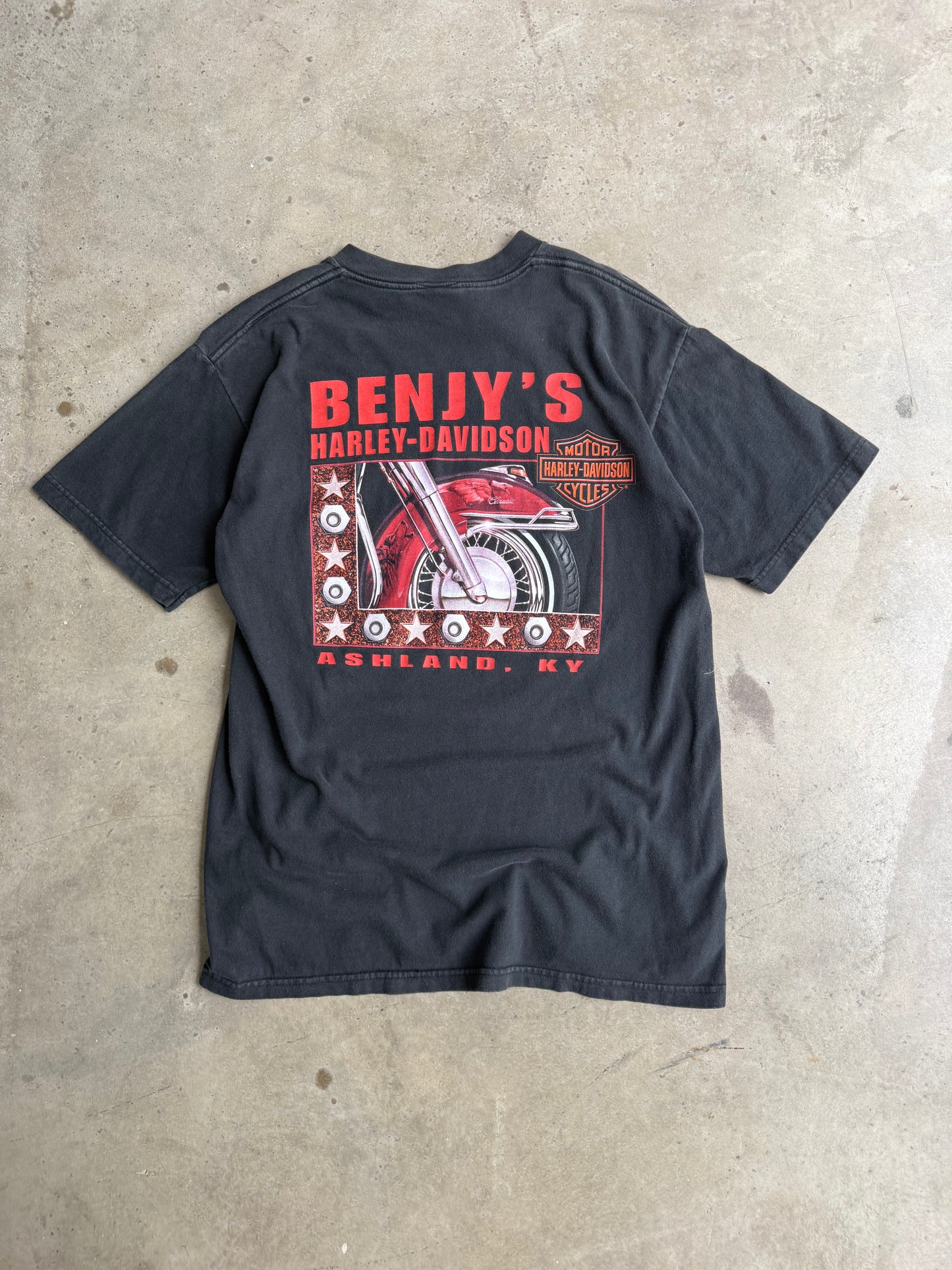 Vintage Harley Davidson Barbed Wire Tee - M
