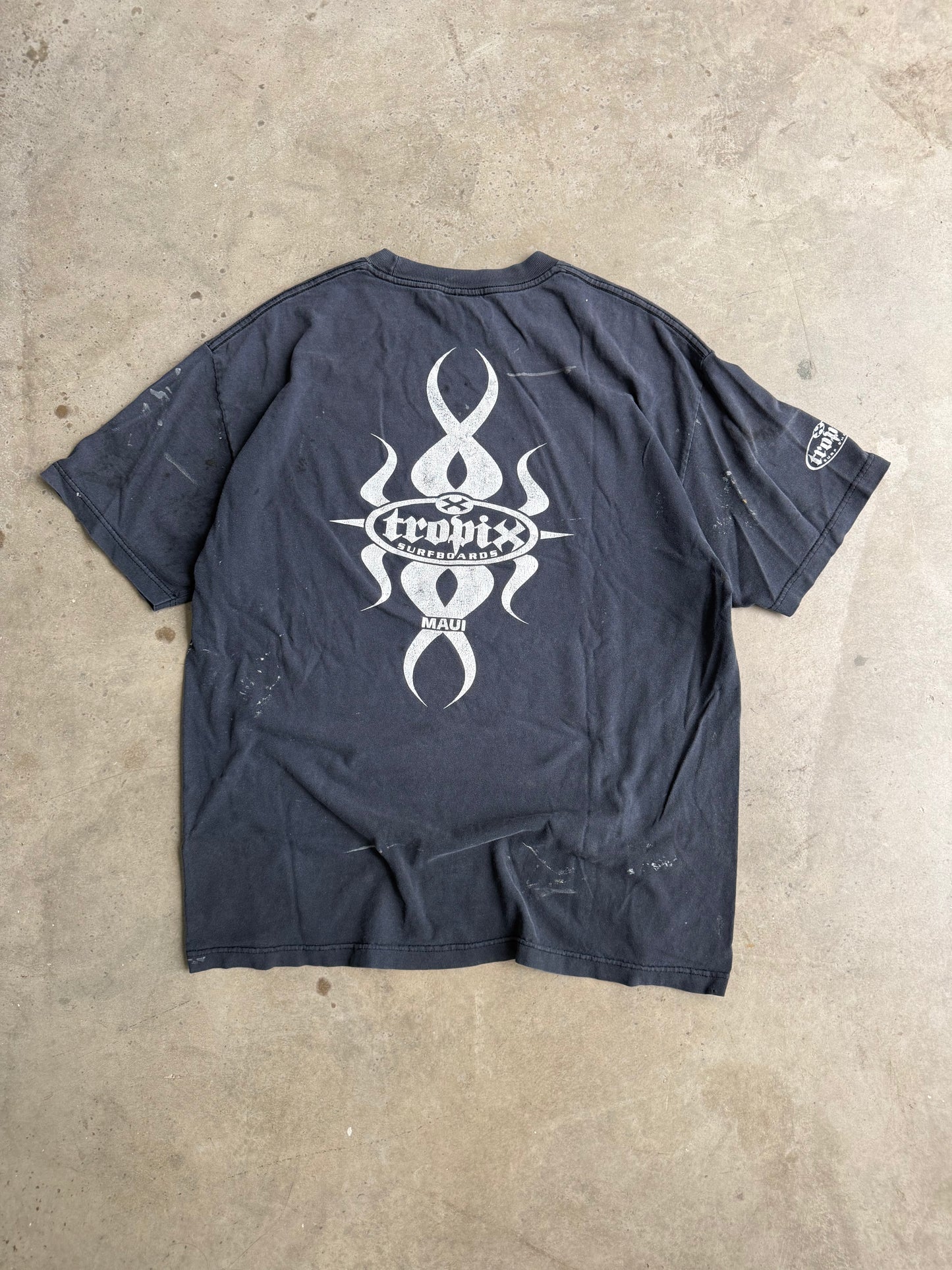 Vintage Faded & Distressed Surf Tee - XL