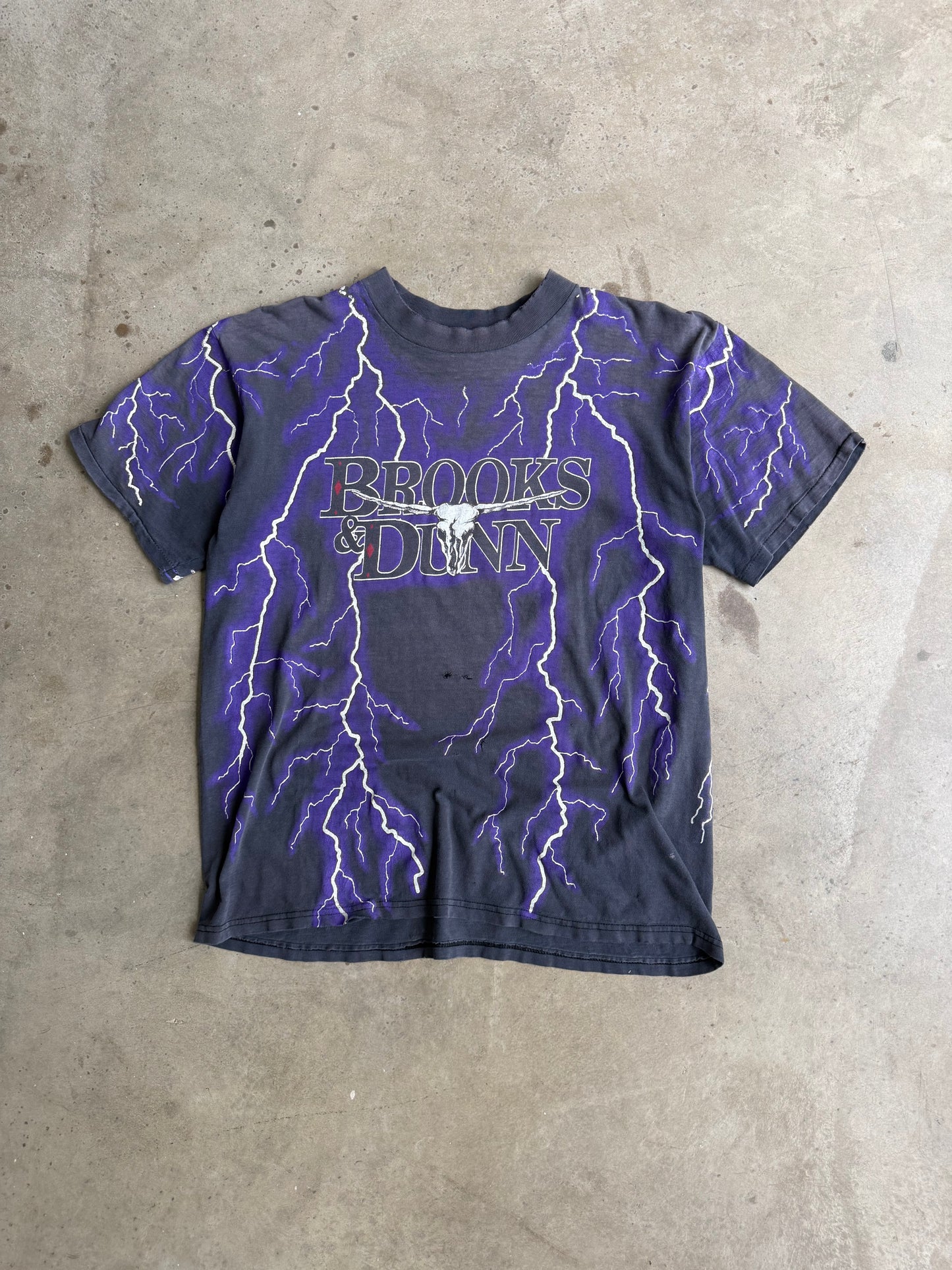 Vintage Faded & Distressed Brooks And Duns Tee - L