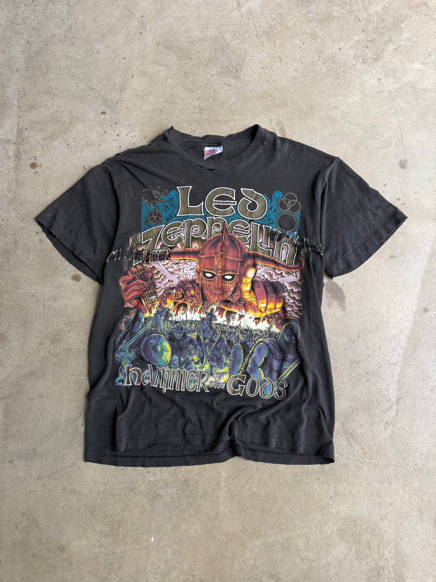 Vintage  Distressed Led Zeppelin Band Tee - M