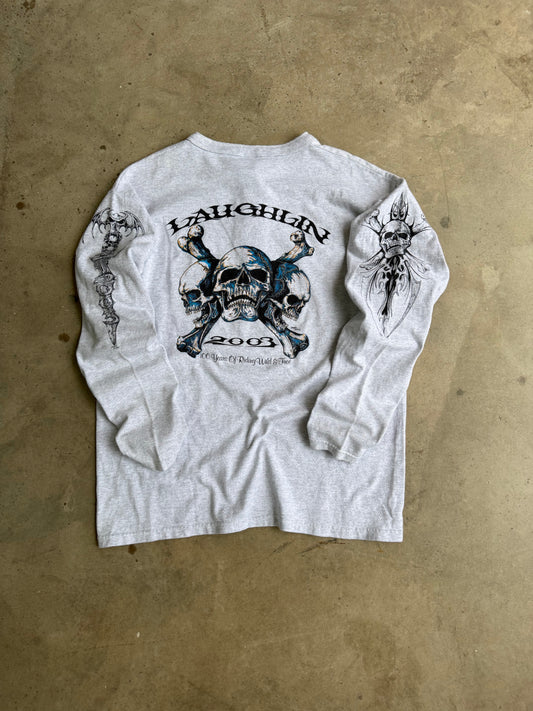 Vintage Tatoo Skull Long Sleeve Tee - L