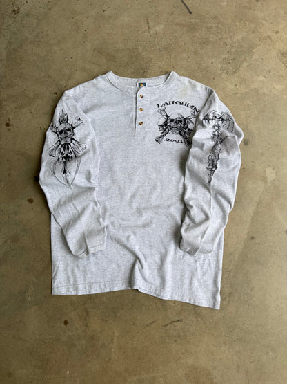 Vintage Tatoo Skull Long Sleeve Tee - L