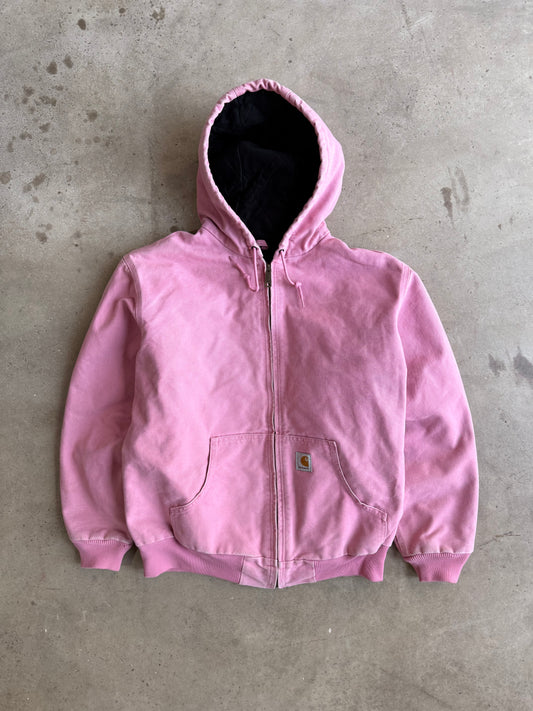 Vintage Pink Carhartt Hooded Jacket - S