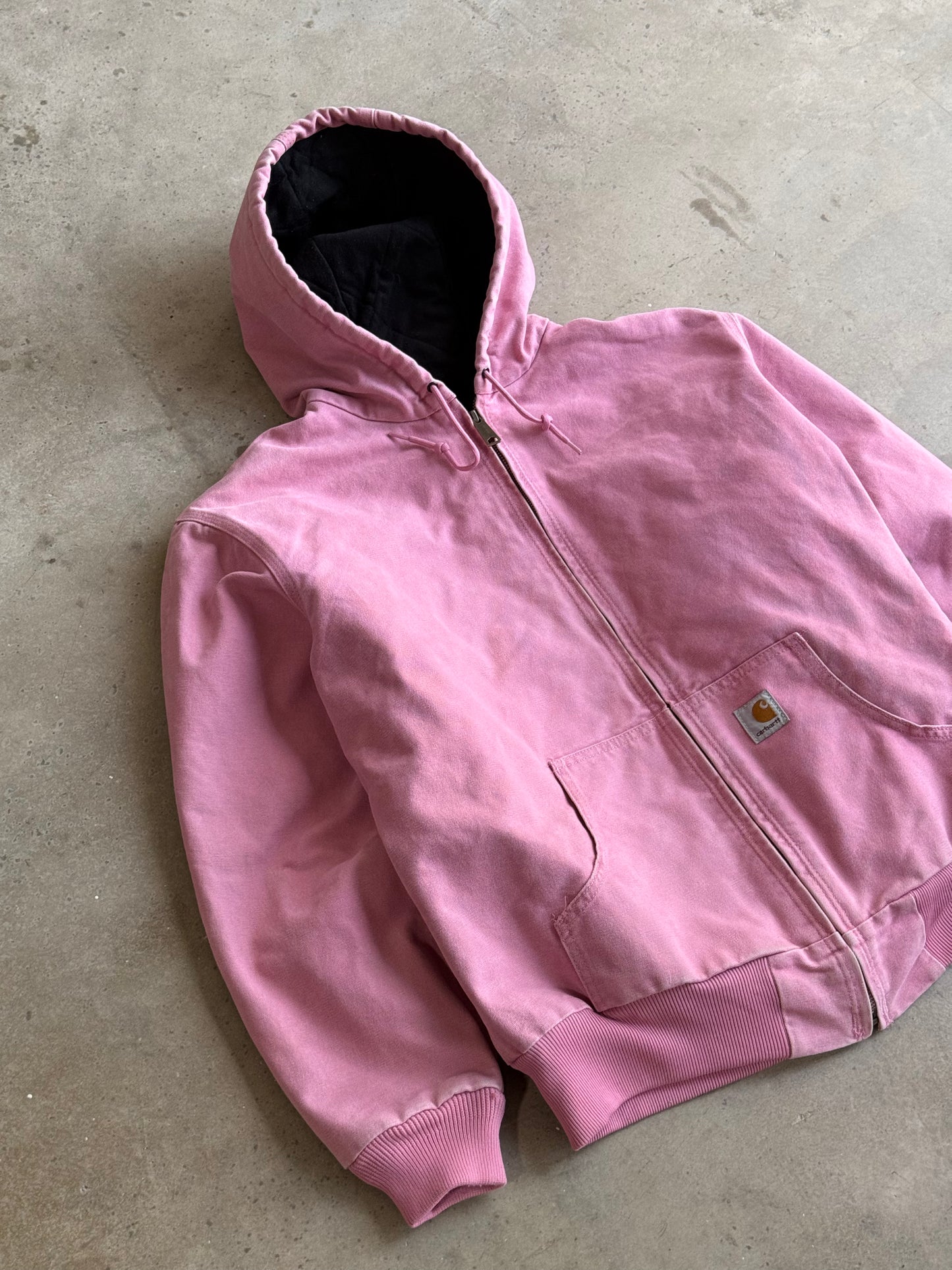 Vintage Pink Carhartt Hooded Jacket - S
