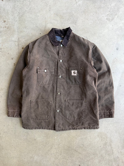 Vintage Mocha Brown Carhartt Chore Coat - L