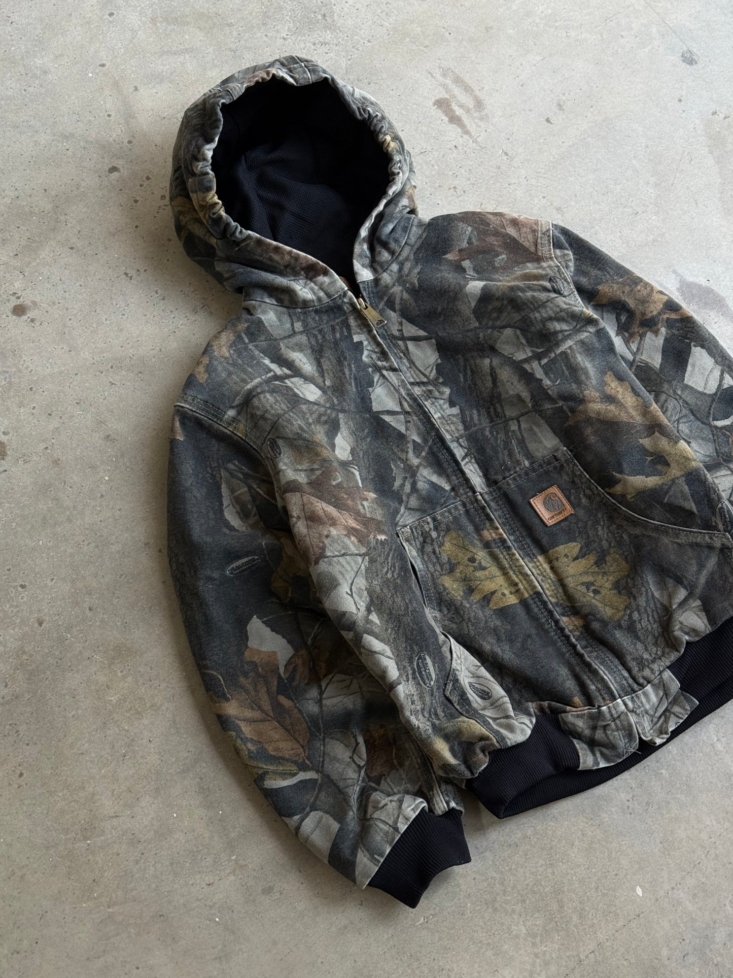 Vintage Real Tree Camo Hooded Carhartt Jacket - XS