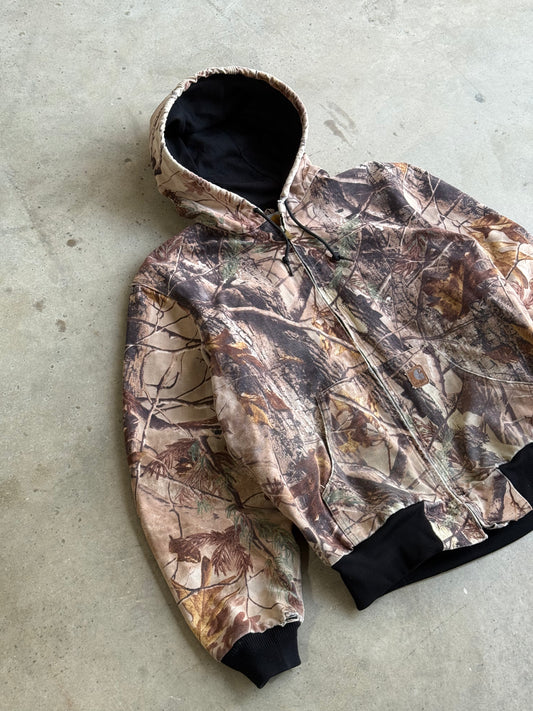 Vintage Camo Hooded Carhartt Jacket - M