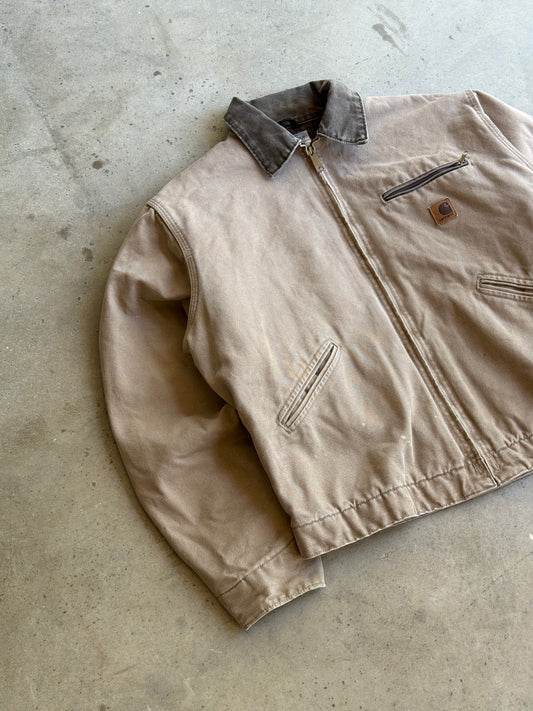 Vintage Beige Carhartt Detroit Jacket  - L