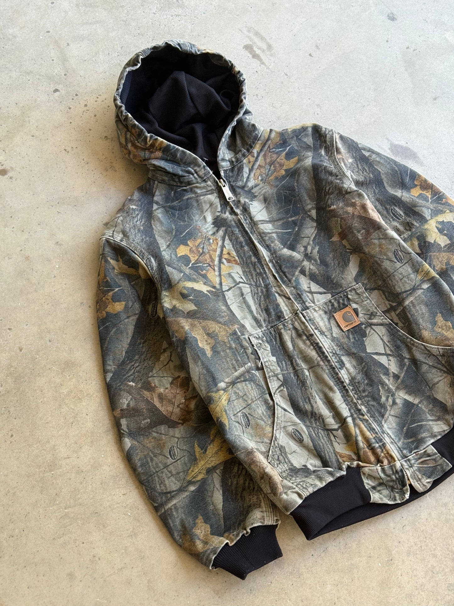 Vintage Real Tree Camo Hooded Carhartt Jacket - S