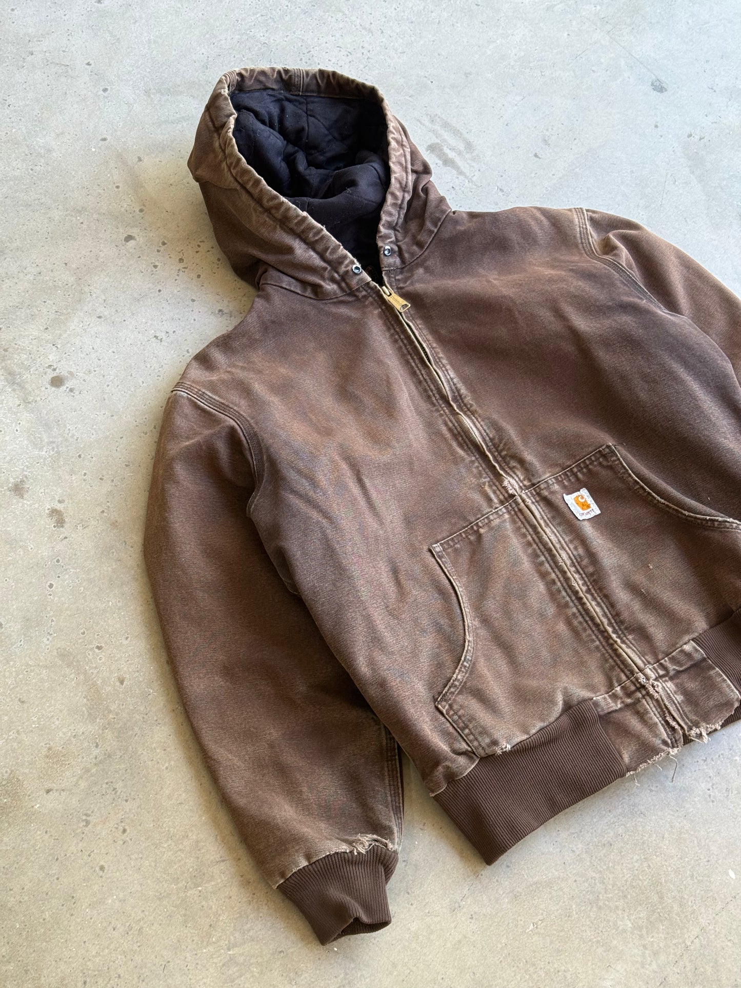 Vintage Faded Mocha Brown Carhartt Jacket - S