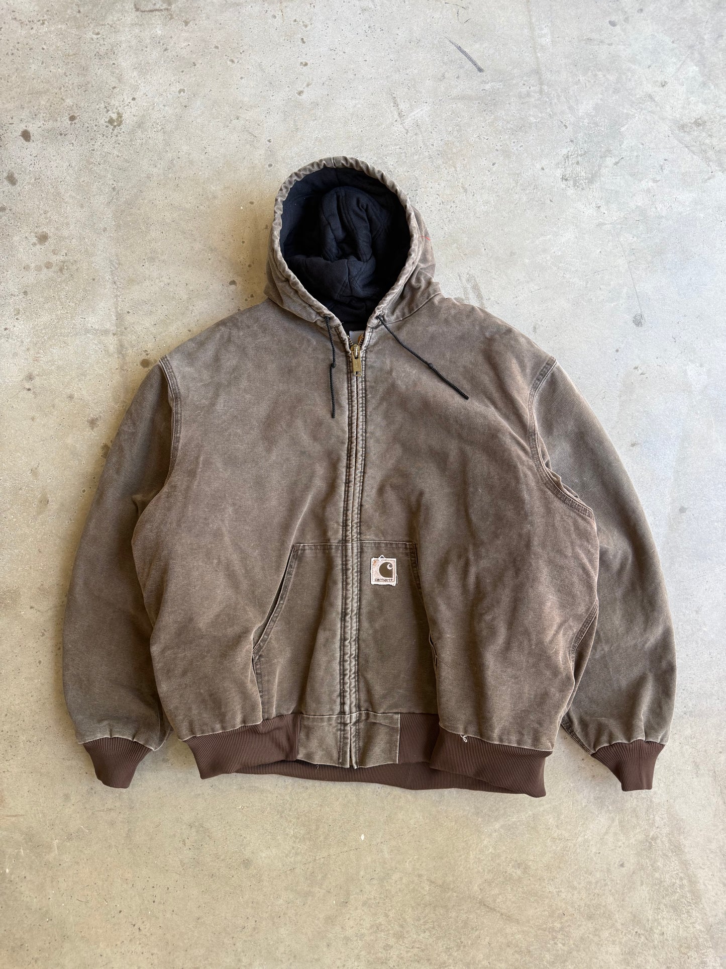 Vintage Faded Mocha Brown Carhartt Jacket - XXL