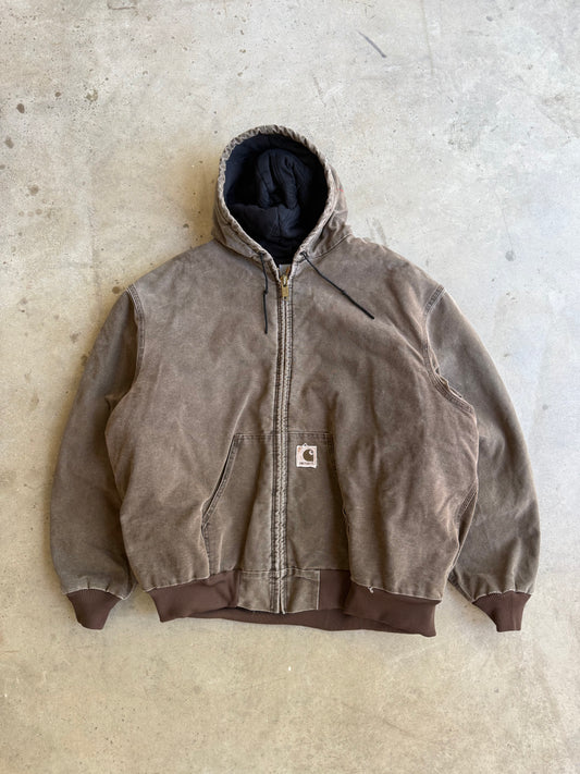 Vintage Faded Mocha Brown Carhartt Jacket - XXL