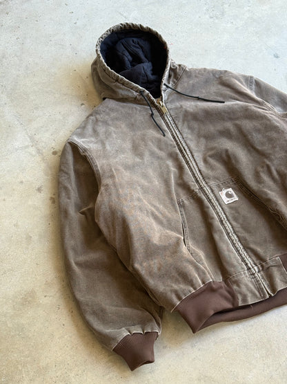 Vintage Faded Mocha Brown Carhartt Jacket - XXL
