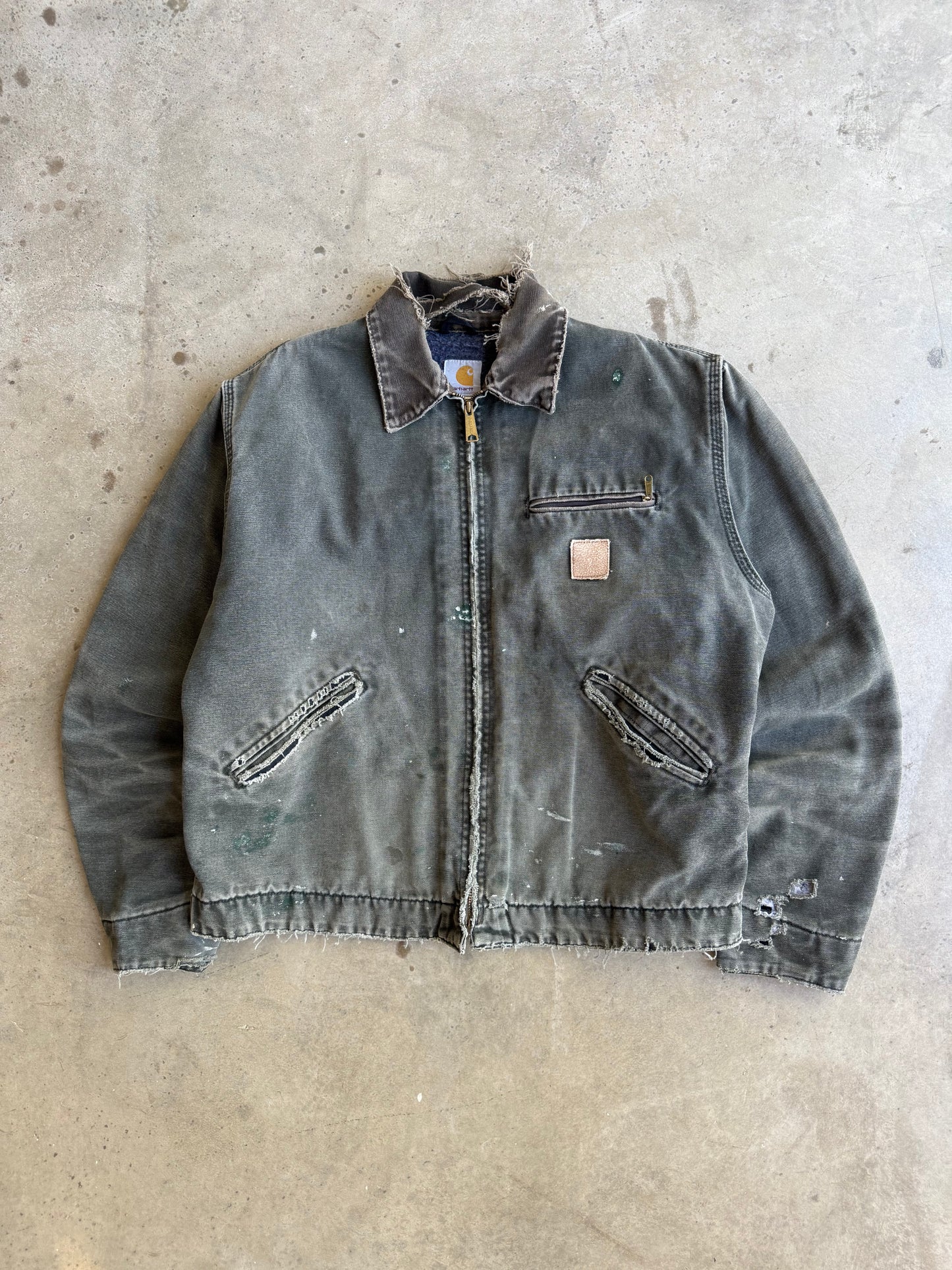 Vintage Faded & Distressed J97 Mos  Carhartt Detroit Jacket - L