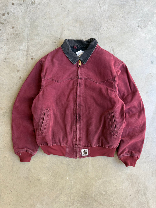 Vintage Crimosn Red Santa Fe Carhartt Jacket - XL