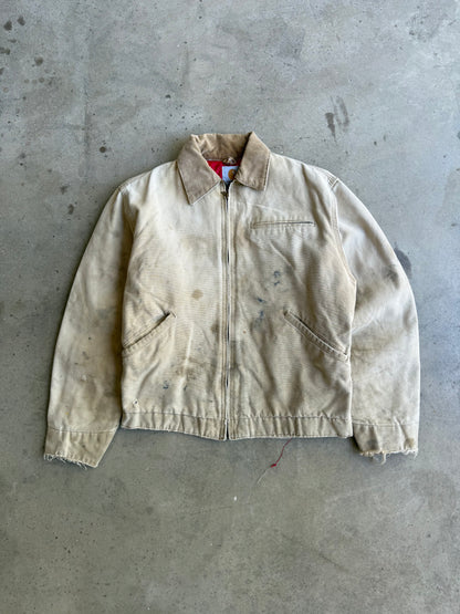 Vintage Faded & Distressed Tan Carhartt Detroit Jacket -  S