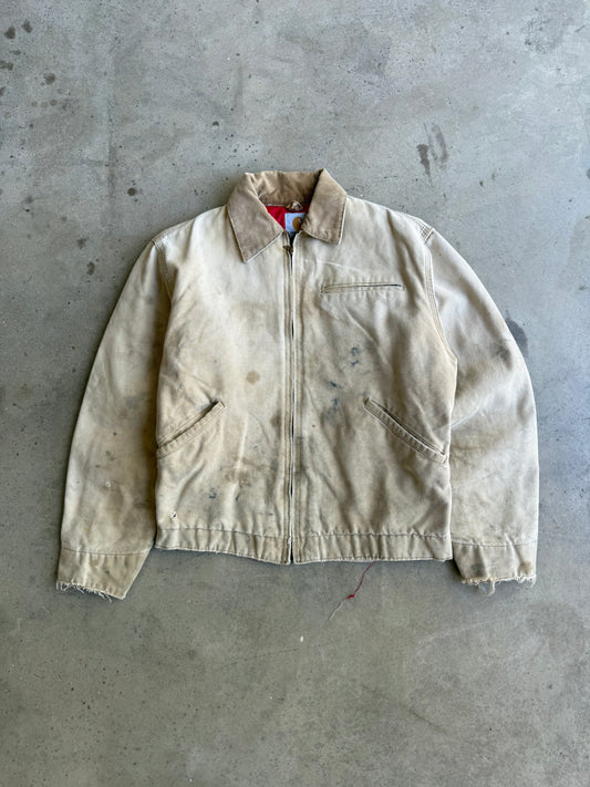 Vintage Faded & Distressed Tan Carhartt Detroit Jacket -  S