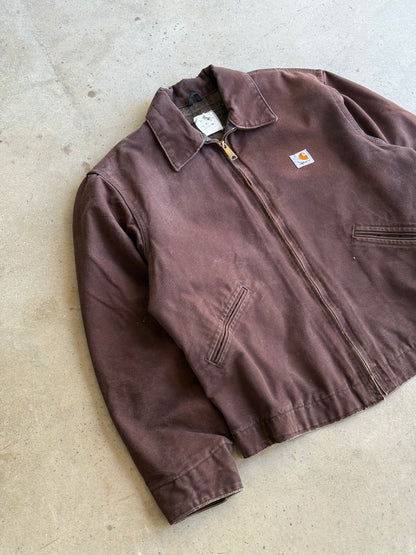 Vintage Mocha Brown Carhartt Detroit Jacket - M