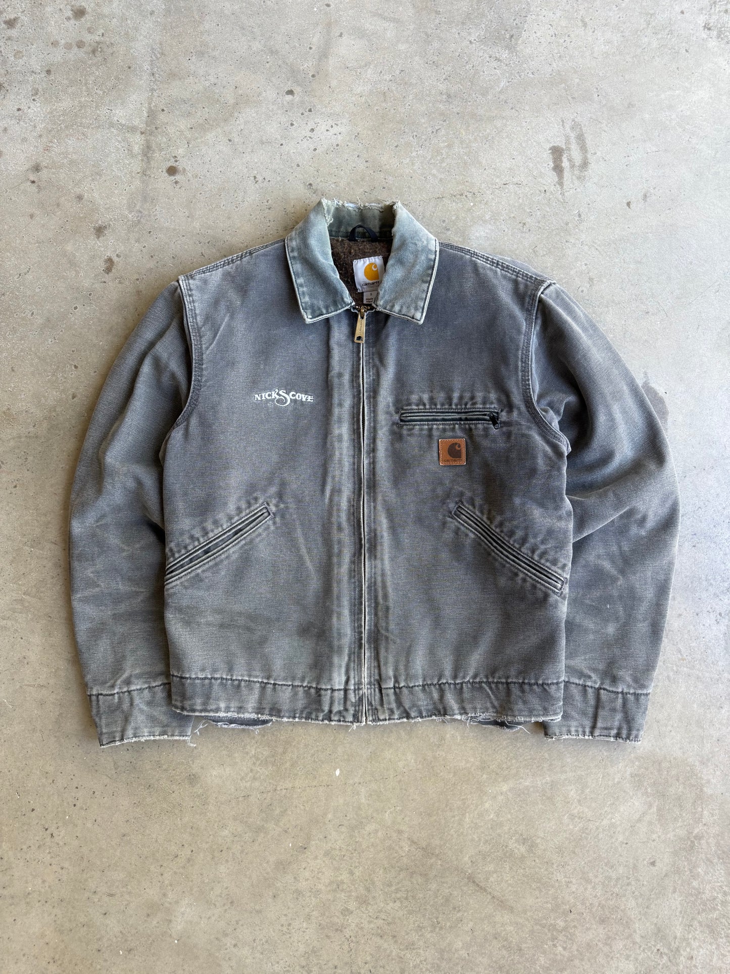 Vintage Charcoal Grey Carhartt Detroit Jacket - S