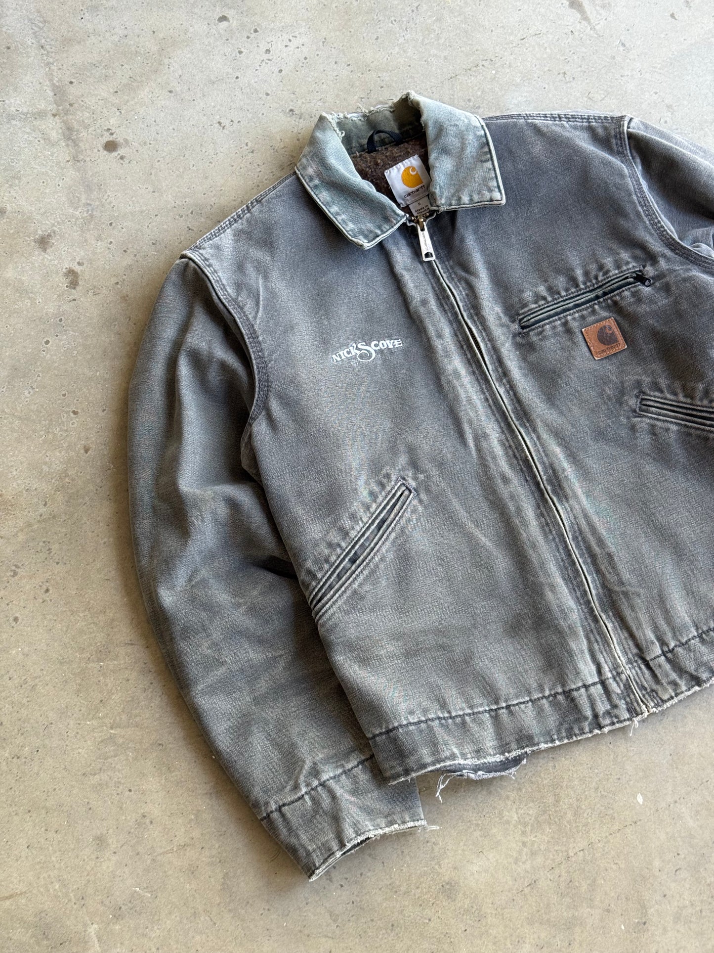 Vintage Charcoal Grey Carhartt Detroit Jacket - S