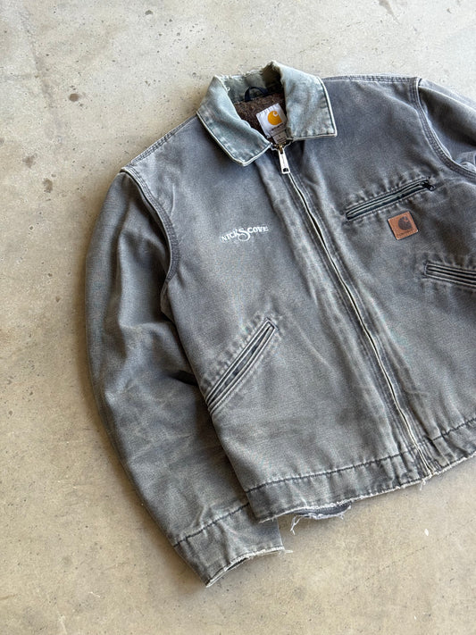 Vintage Charcoal Grey Carhartt Detroit Jacket - S