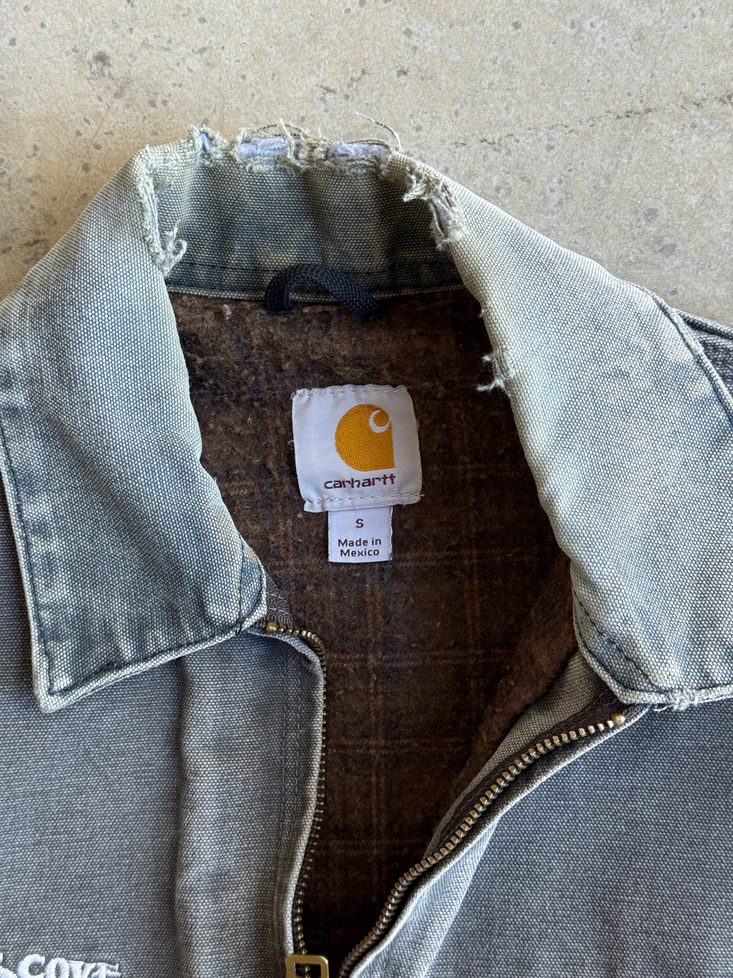 Vintage Charcoal Grey Carhartt Detroit Jacket - S