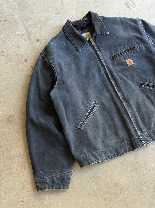 Vintage Faded Grey Carhartt Detroit Jacket - XL