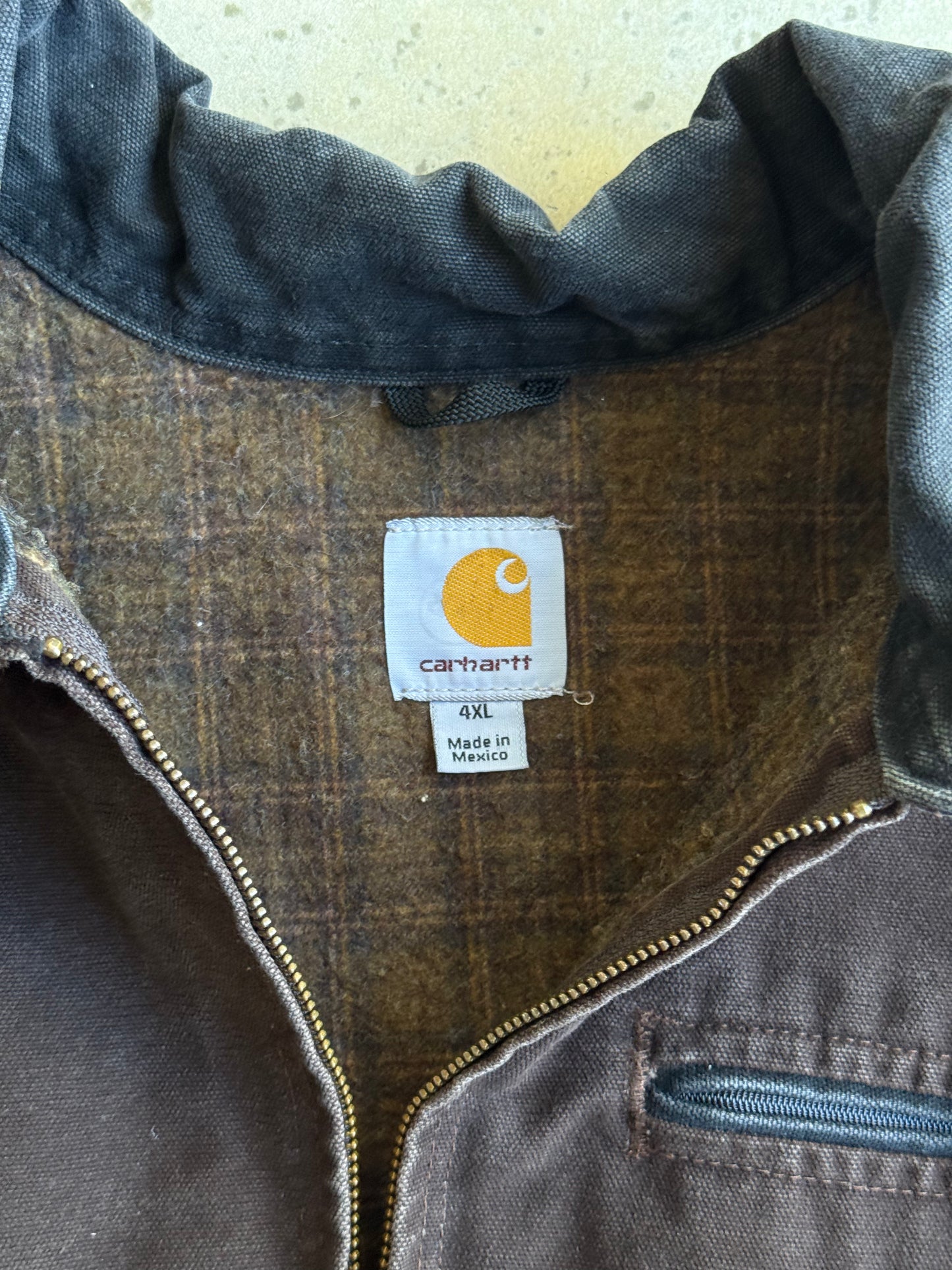 Vintage Brown Carhartt Detroit Jacket - XXXL