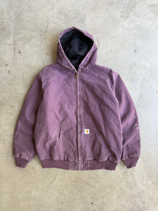 Vintage Plum Carhartt Hooded Jacket - XL