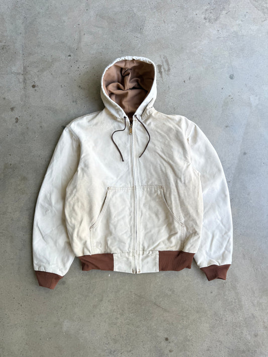 Vintage Tan Hooded Crarhartt Jacket - S