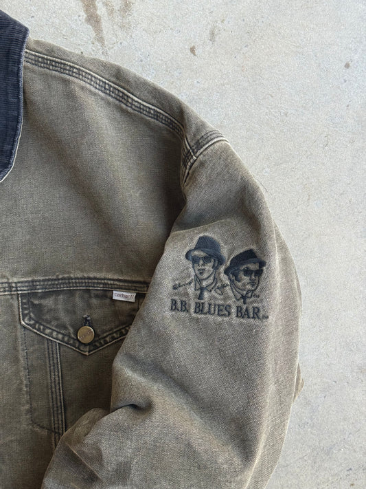 Vintage Mocha Brown Carhartt Trucker Jacket - L