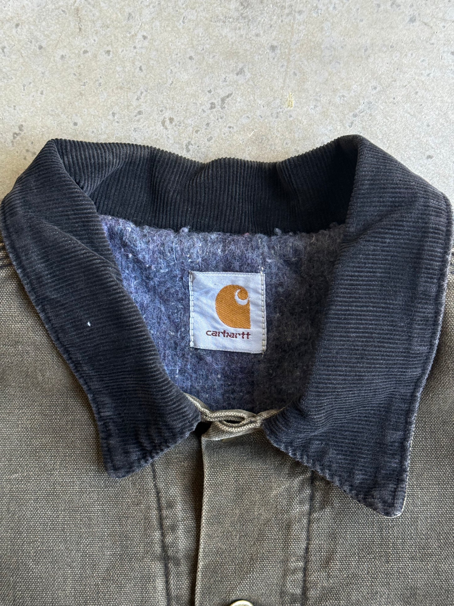 Vintage Mocha Brown Carhartt Trucker Jacket - L