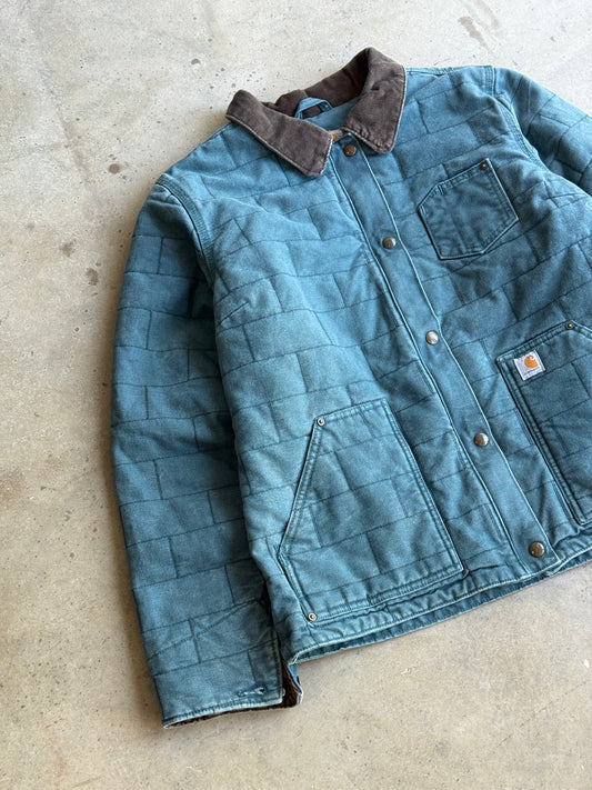 Vintage Torquoise Blue Carhartt Chore Coat - M