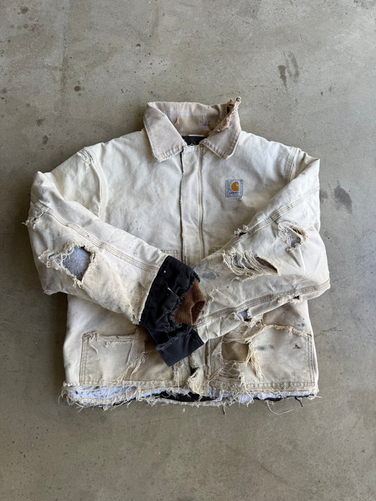 Vintage Faded & Distressed Carhartt Jacket - L