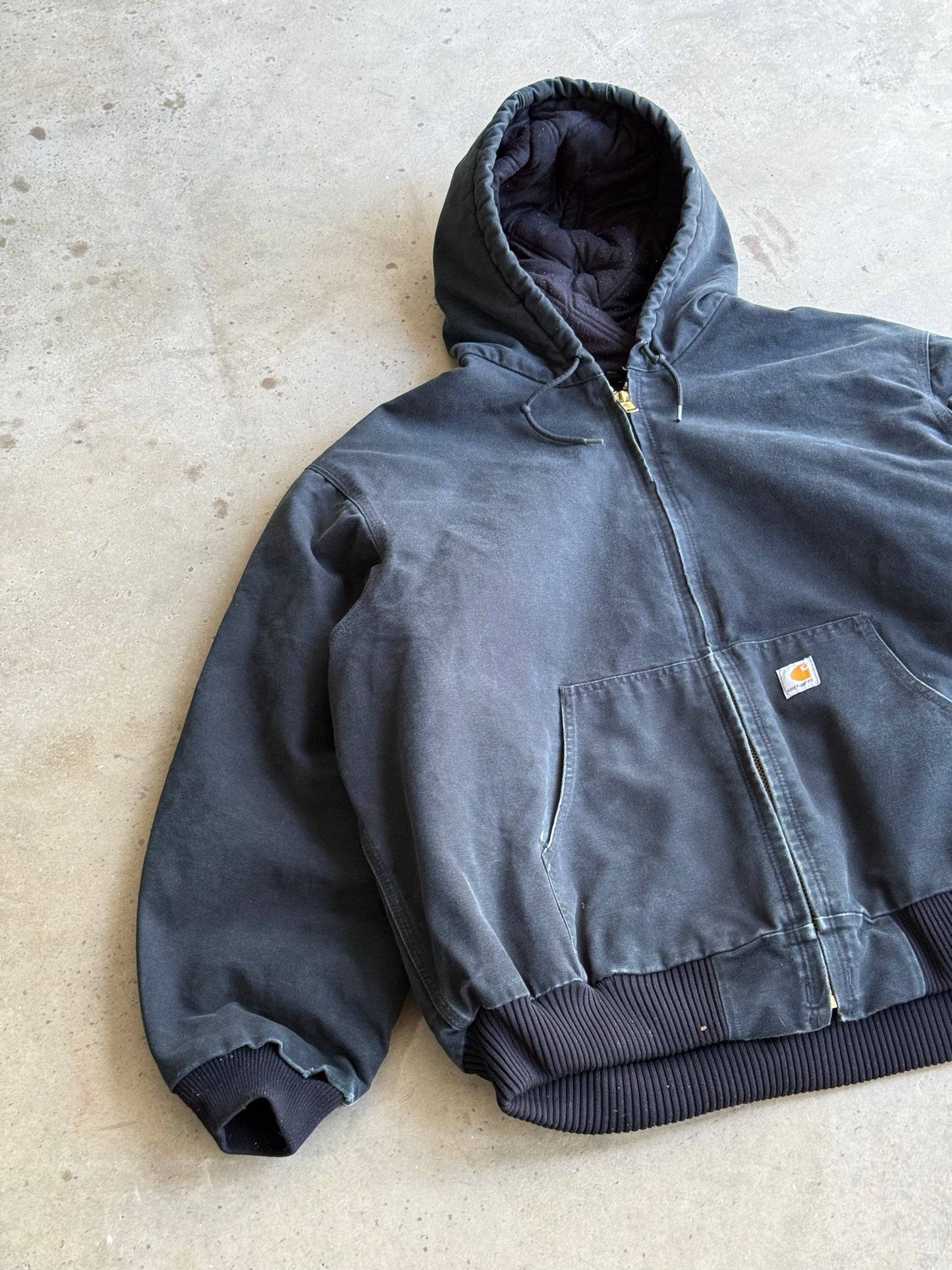 Vintage Black Hooded Carhartt Jacket - XXL