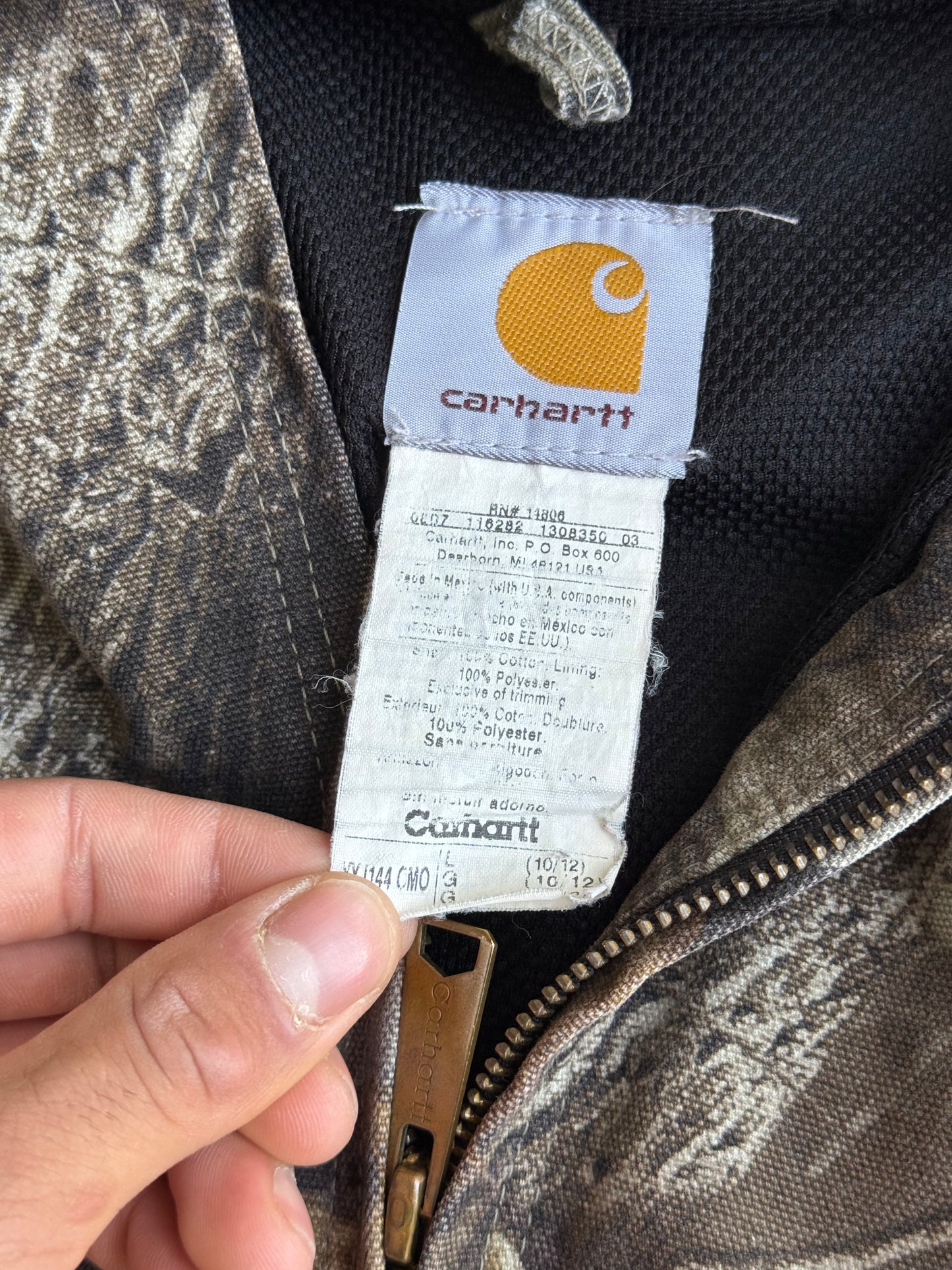 Vintage Camo Realtree Hooded Carhart Jacket - XXS