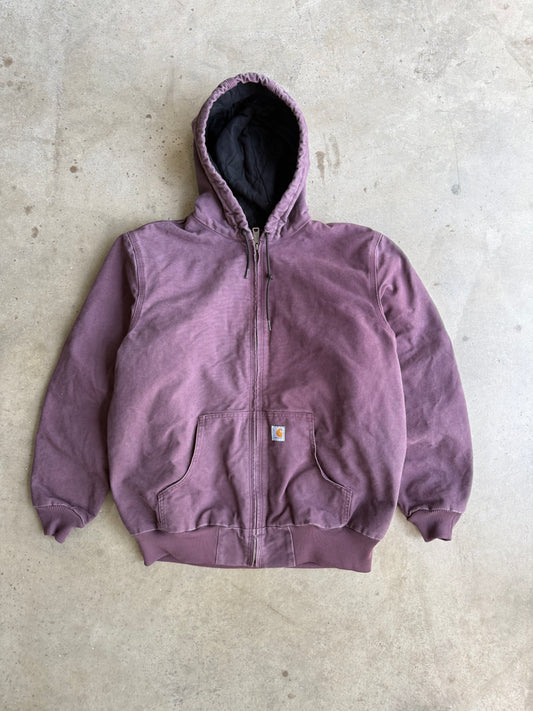Vintage Purple Plum Hoooded Carhartt Jacket - L