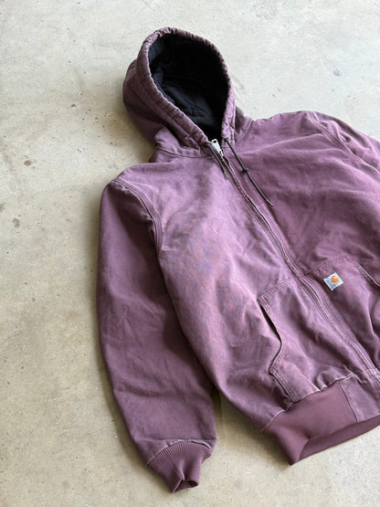 Vintage Purple Plum Hoooded Carhartt Jacket - L