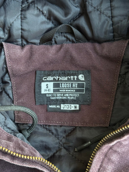 Vintage Purple Plum Hoooded Carhartt Jacket - XS DZ