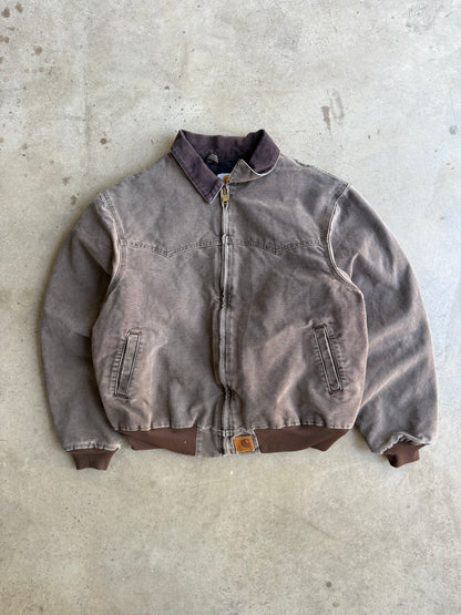 Vintage Faded Mocha Brown Santa Fe Carhartt Jacket - L