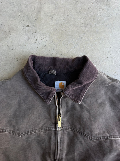 Vintage Faded Mocha Brown Santa Fe Carhartt Jacket - L