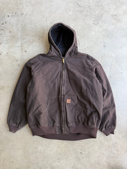 Vintage Brown Hooded Carhartt Jacket - XXL