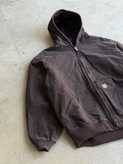 Vintage Brown Hooded Carhartt Jacket - XXL