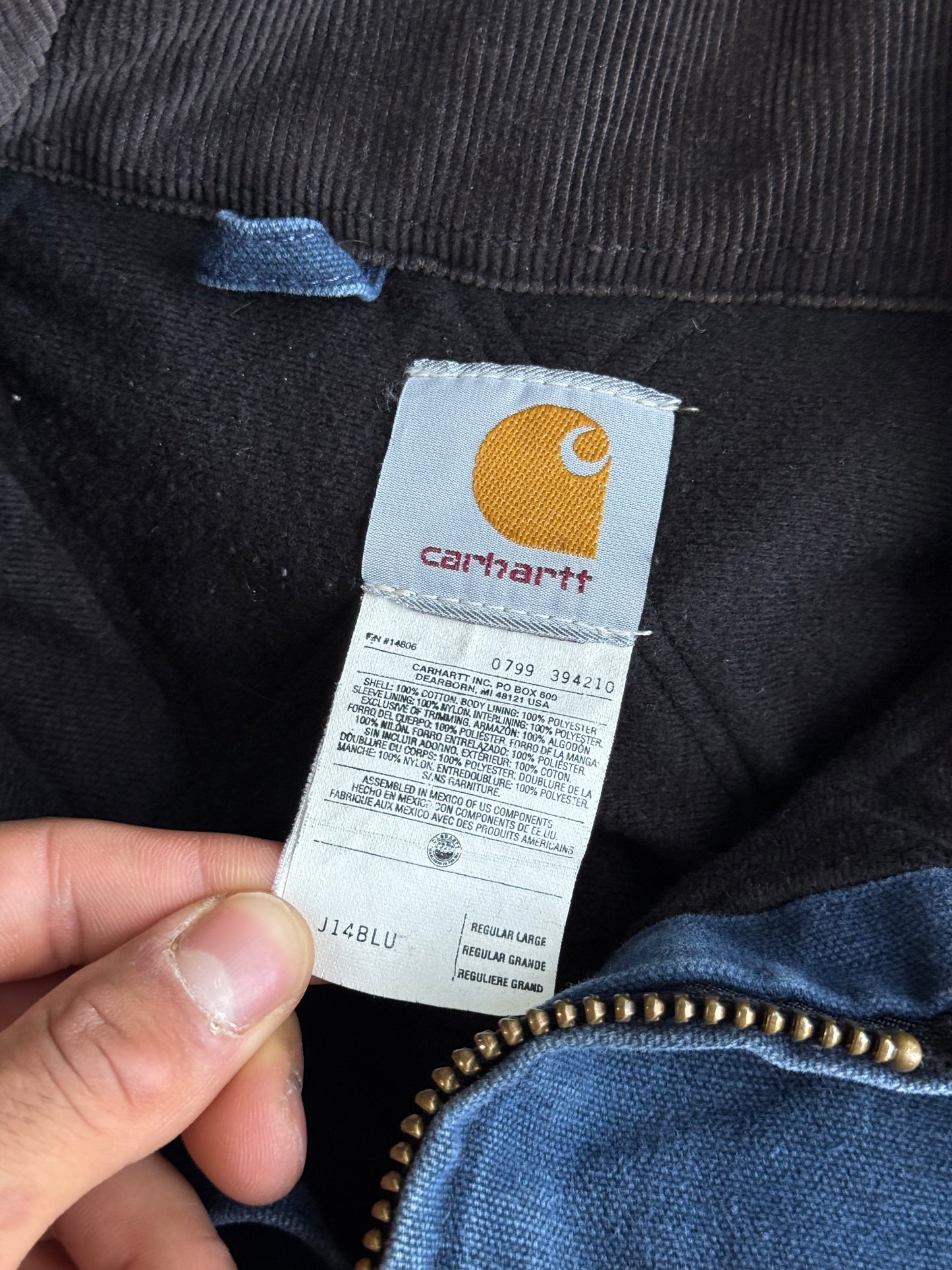 Vintage Blue Santa Fe Carhartt Jacket - L