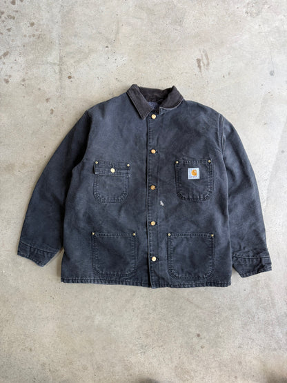Vintage Faded Black Chore Coat - XL