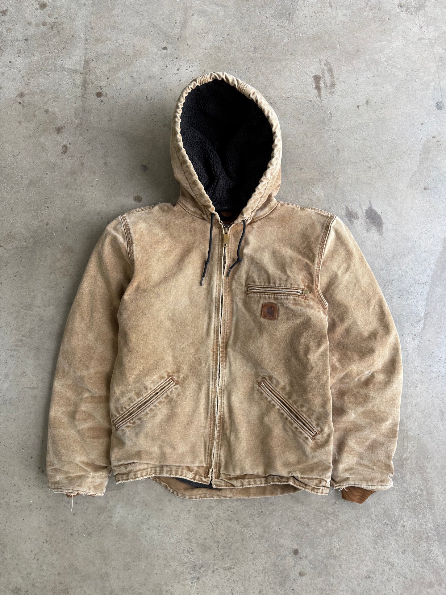 Vintage Tan Fleece Lined Carhartt Jacket - S