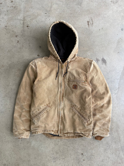 Vintage Tan Fleece Lined Carhartt Jacket - S